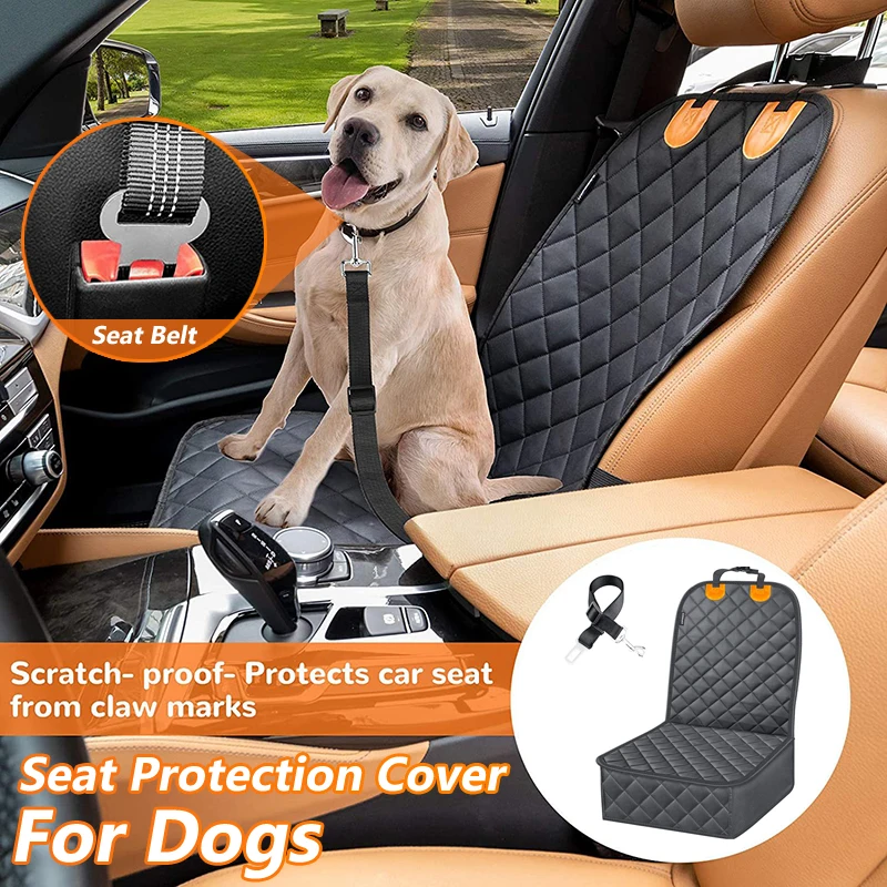 

Car Seat Protection Cover for Pets Anti Scratch Front Seat Protector Waterproof Anti-Dirt Dog Cushion with Fasten Belt Universal