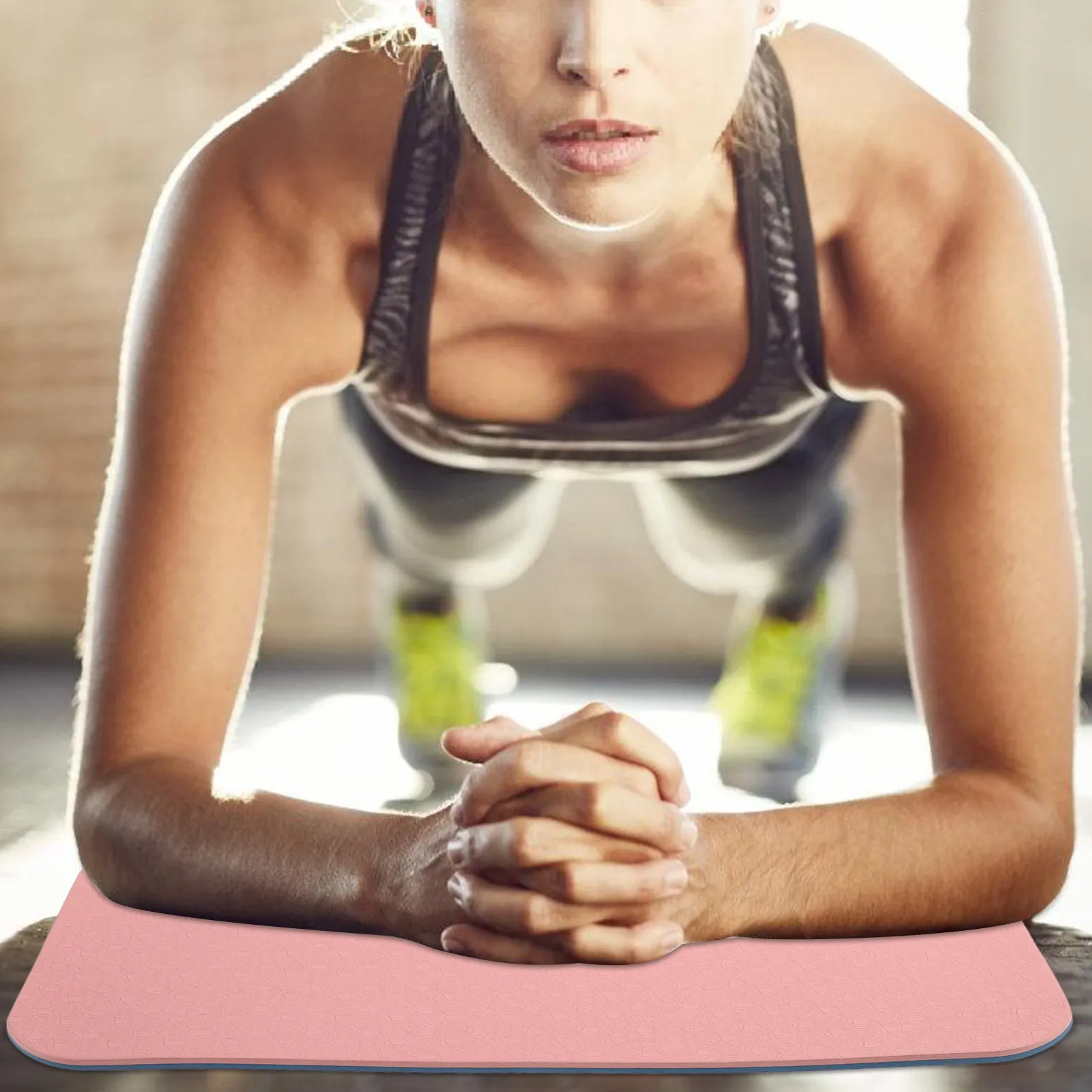Comfortable Yoga Mat Tpe Material Non-Slip Surface Ample Space for Safe Workout Kneeling Pad for Yoga Sitting Kneeling Exercise