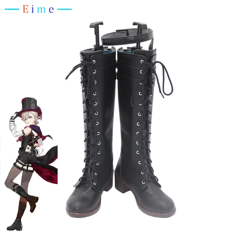 

Game Genshin Impact Lyney Cosplay Shoes PU Leather Shoes Halloween Carnival Boots Captain Cosplay Prop Custom Made
