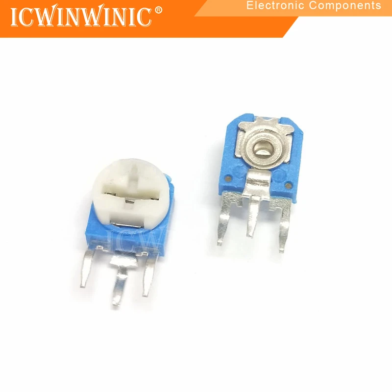 10piece Blue and white potentiometer RM063 2.2K (222) horizontal adjustable potentiometer