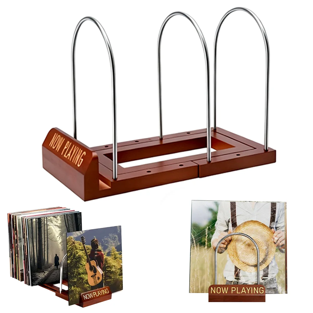 Soporte para discos de vinilo, tablero de mesa de madera, estante para discos de vinilo, soporte para discos de vinilo, almacenamiento de vinilos, estantería para álbumes de vinilo