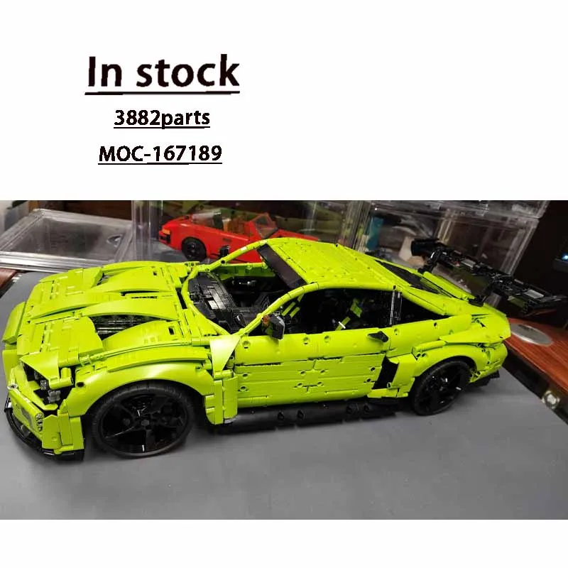 MOC-167189 New GT3 Urban Sports Racing Car Building Block Model, 3882 Pieces, Birthday Toy Gift for Boys and Children