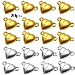 Heart Shaped Magnetic Clasps for Jewelry Bracelet Clasps Closures Magnetic Breakaway Clasp Converter for Bracelet Necklace Makin