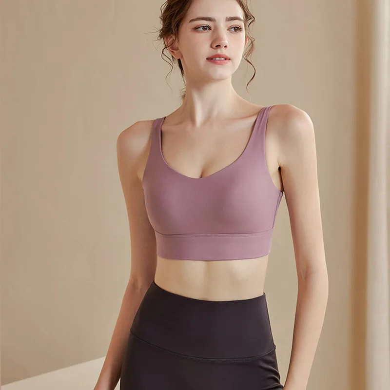Camley High-Strength Back-Enhancing Sports Bra for Women, Shockproof Running, Gathered, Shaping, Shock-Absorbing Fitness Vest,