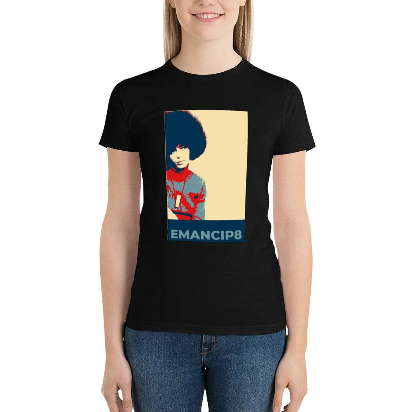 Angela Davies quote T-Shirt summer top Female clothing female aesthetic clothes Women's tee shirt