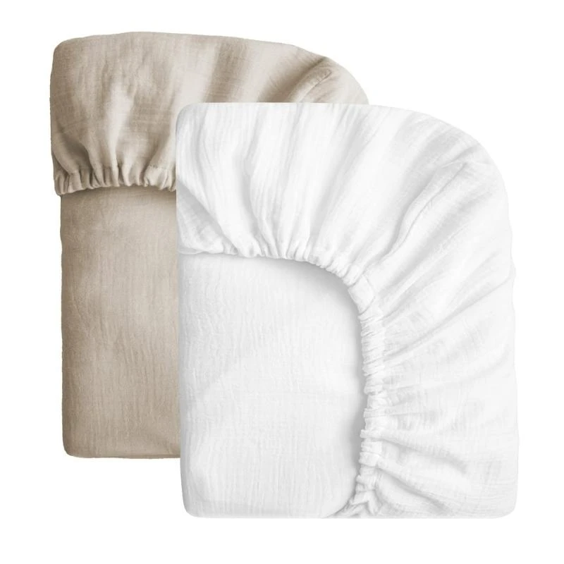 2pcsまたは3pcsセット快適なベビーフィットシートバシネット、ソフト＆通気性のあるコットンベビーベッドマットレススリーブプロテクター4xbc