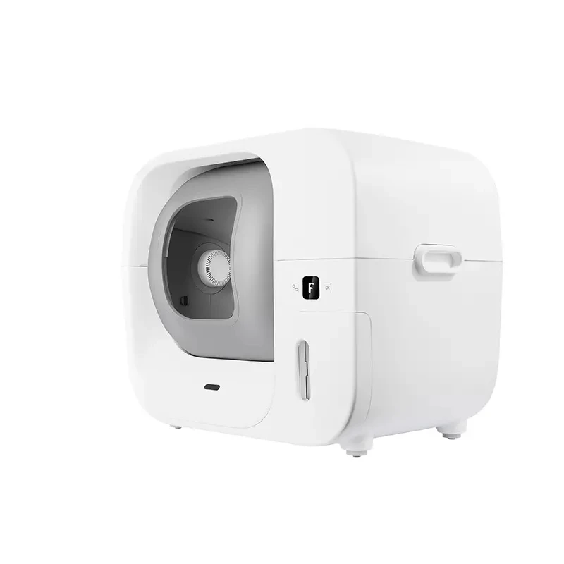 Self-Cleaning and Packing Smart Electric Cat Toilet 60L Large Automatic Cat    Box with App Control