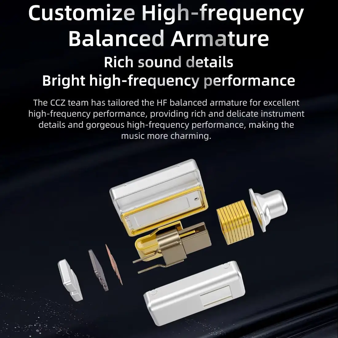 Audífonos Intrauditivos Híbridos CCZ BC04 1DD+1BA, Cubierta Metálica CNC, Cable Plateado 5N OFC, 2PIN-Z, Auriculares HiFi para Músicos y Videojuegos