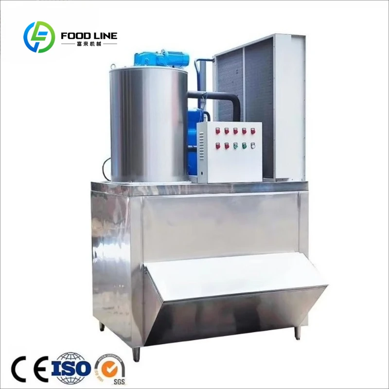 

Customized Unique Evaporator Small Economical Commercial Automatic Flake Ice Machine with Motor and Pump