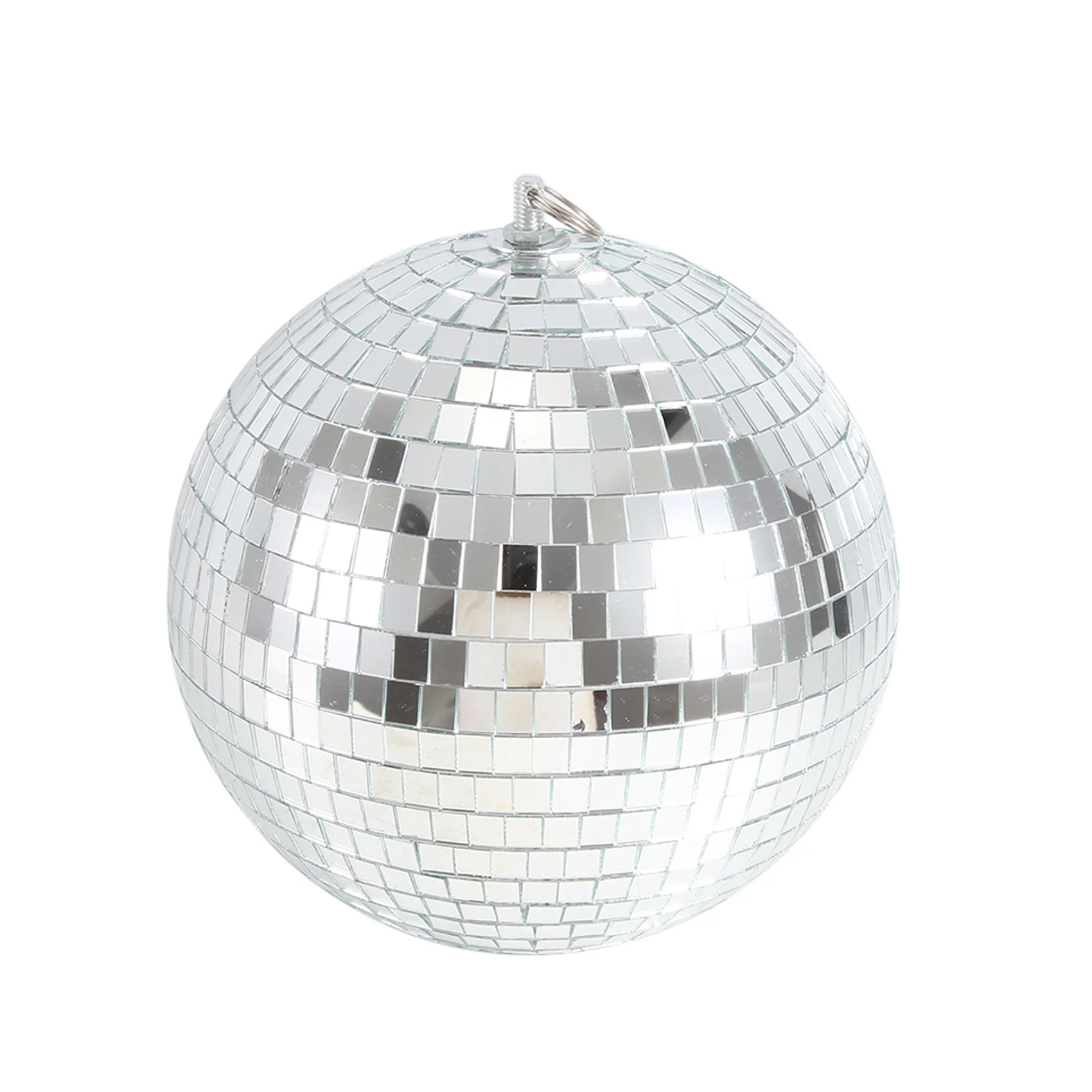 Colorful Stage Lighting Effect 8 Inch 20cm Disco Mirror Glitter Ball Lightweight Silver Christmas Party Decor