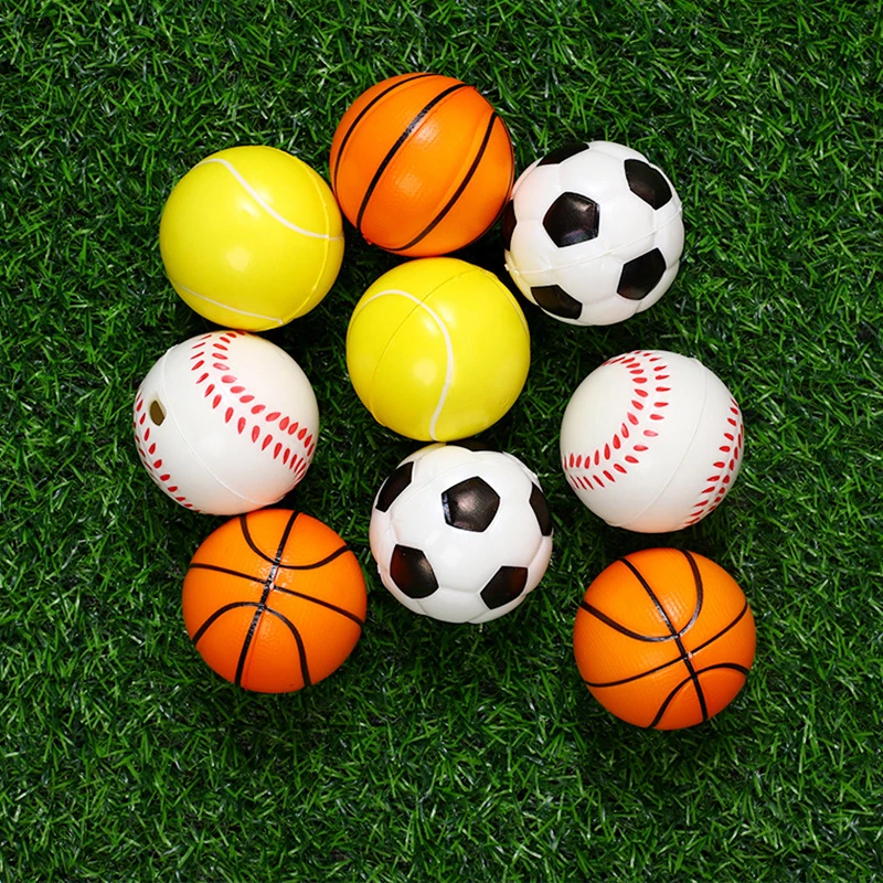 Foam Sponge Decompression Vent Stress Balls Soccer Anti Stress Children Soft Football Basketball Baseball Tennis Motion Toy