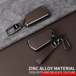New Alloy Leather Car Key Case Cover for VW Golf 8 MK8 Teramont ID.3 ID.4 ID.5 Skoda Enyaq iV Octavia Seat Leon Auto Accessories
