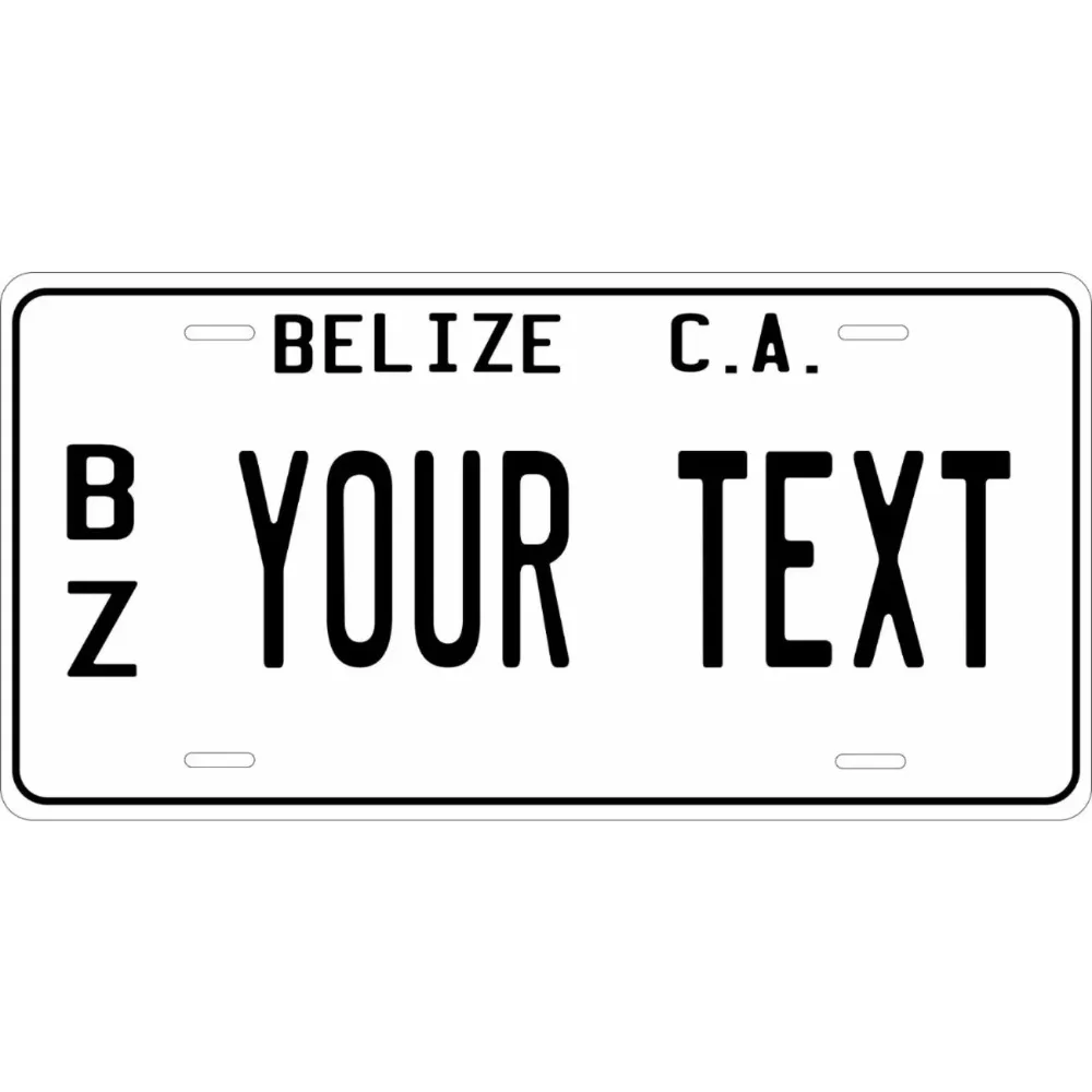 CIFbuy 1pc 2D Flat Custom Belize White Decorative Tag Personalized Dustproof Waterproof Home Wall Decor