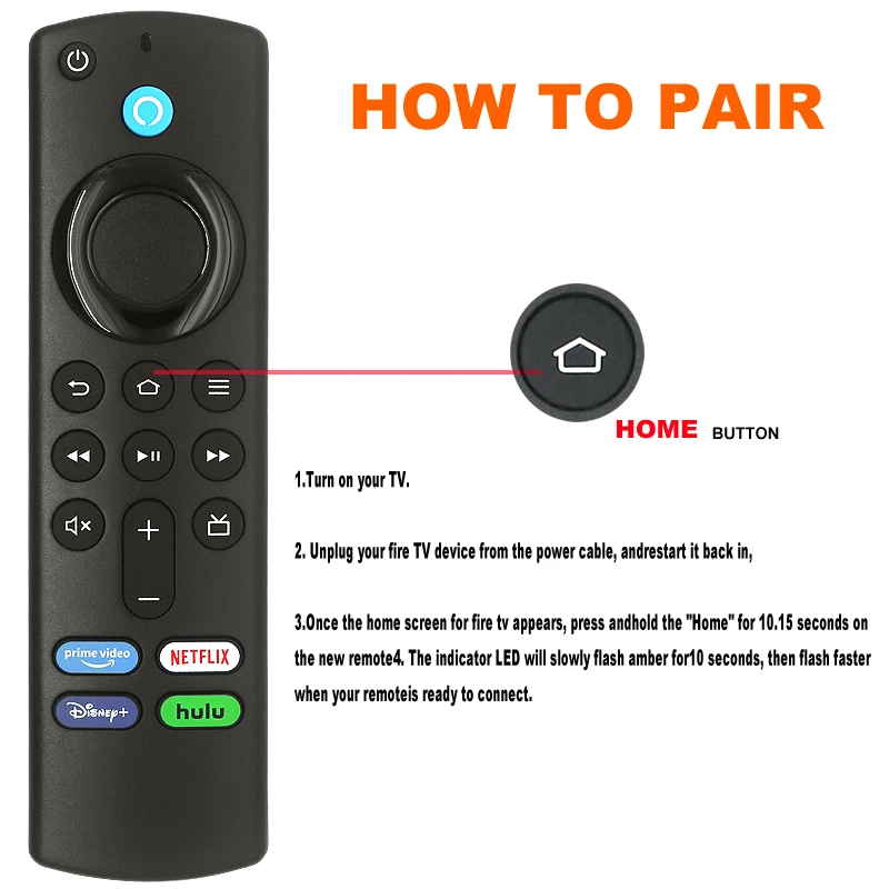 Bluetooth voice remote control for H69A73 L5B83G Amazon Fire Stick 2./3./4k Basics Smart TV EL7365 EL7368 EL7366 EL7367