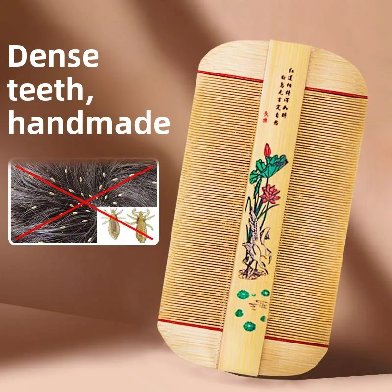

Traditional Handmade Bamboo Comb Anti-Lice Scalp Exfoliation Fly Use Children oming Tool Dandruff Removal Detangling