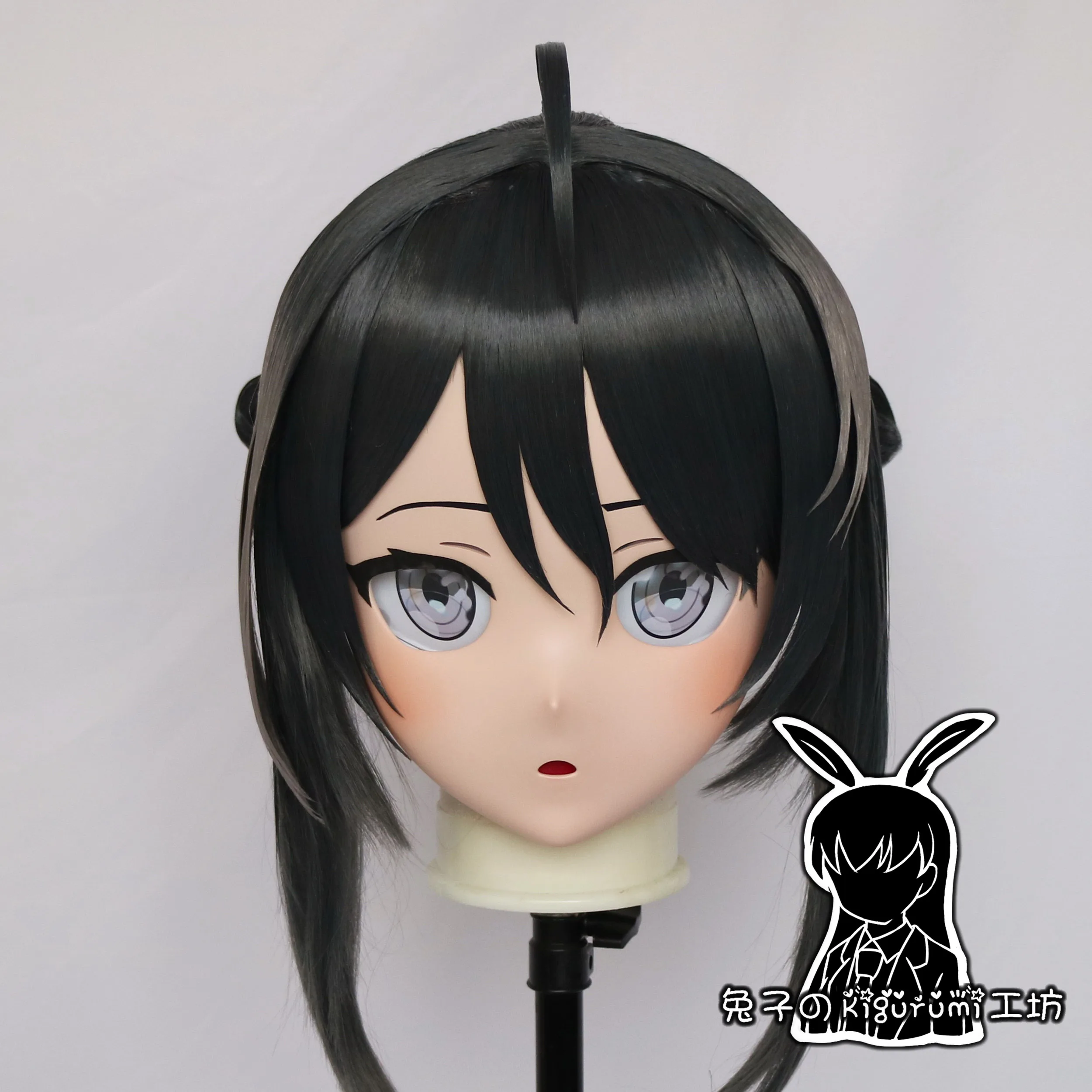 (KMY081)Customize Character Female/Girl Resin Kig Full/Half Head With Lock Anime Cosplay Japanese Animego Kigurumi Mask