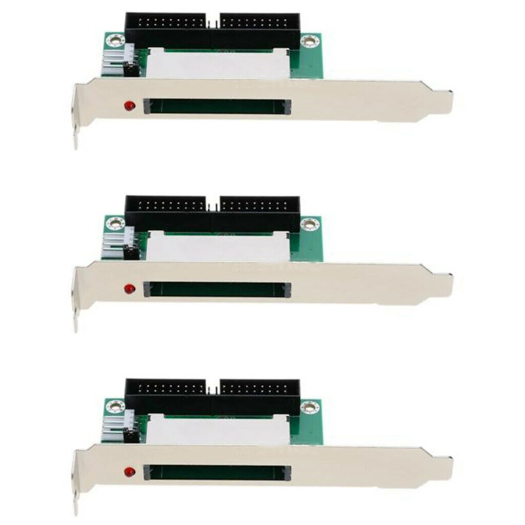 

3X 40-Pin Cf Compact Flash Card to 3.5 Ide Converter Adapter Pci Bracket Back Panel