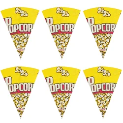 50Pcs Popcorn Paper Bag Bags Small Cone For Treats Individual Servings Halloween Snack Box Disposable Containers Popcorn Pouches