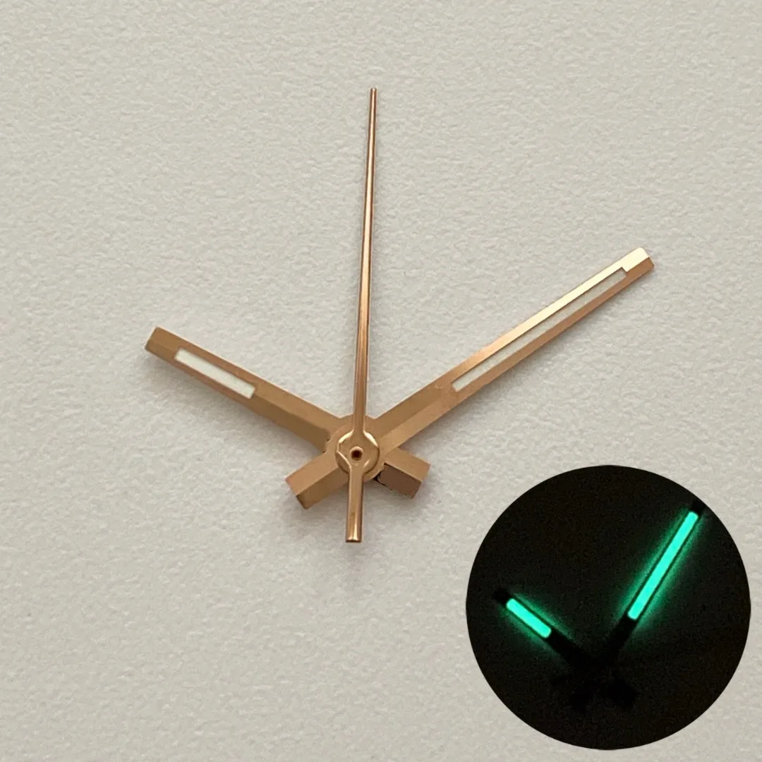 Reloj de mano con fecha de alta calidad, aguja compatible con movimiento NH35/NH36, accesorios de modificación de reloj luminoso verde/azul hielo