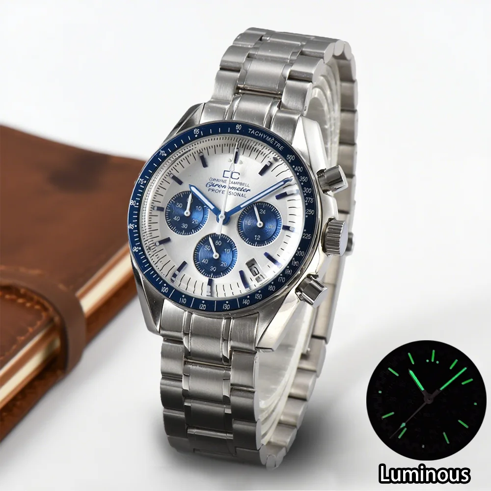 Custom logo VK63 Watch VK63 Movement Men Watches 2024 New Watch Design Waterproof 32.5MM Dial VK63 Chronograph Quartz Watches