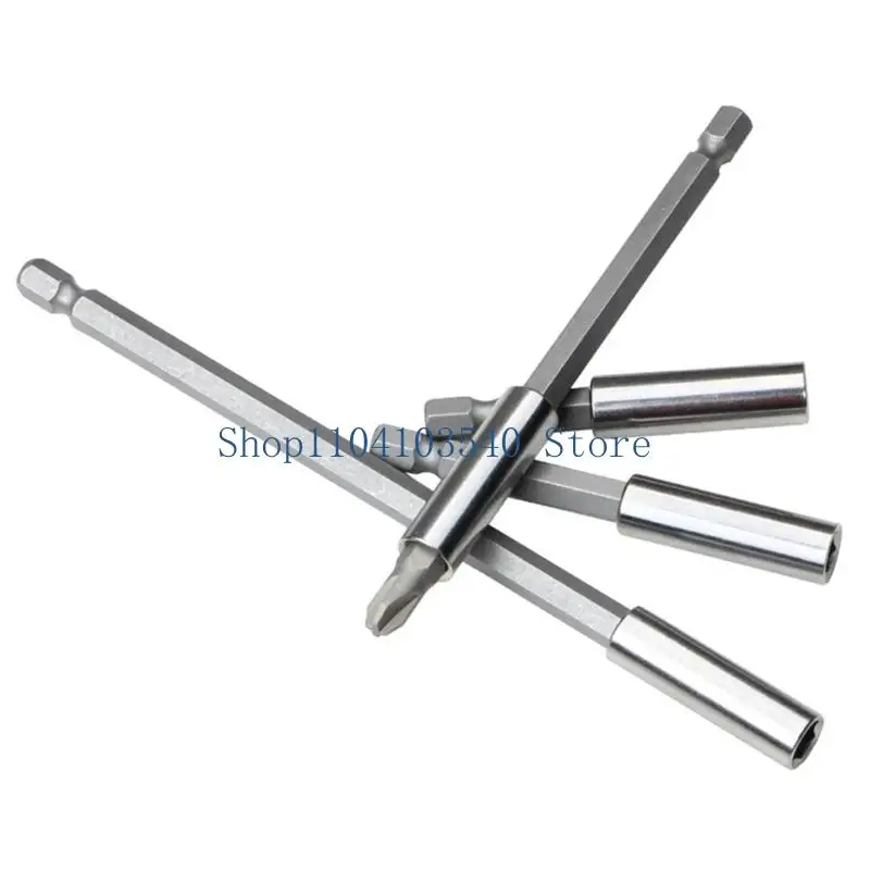 02DC 4PCS/ตั้งค่าตัวยึดบิตแม่เหล็กชุดยาวยาว 60 มม. 75 มม. 100 มม. 150 มม. สำหรับอุปกรณ์เสริมไขไขควงไฟฟ้า