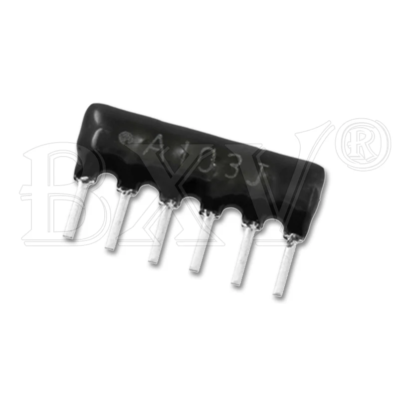 50PCS 6Pin DIP Exclusion Network Resistor Array 220 330 470 510 560 1K 1.5K 2K 2.2K 3K 3.3K 4.7K 5.1K 10K 22K 47K 51K 100K Ohm