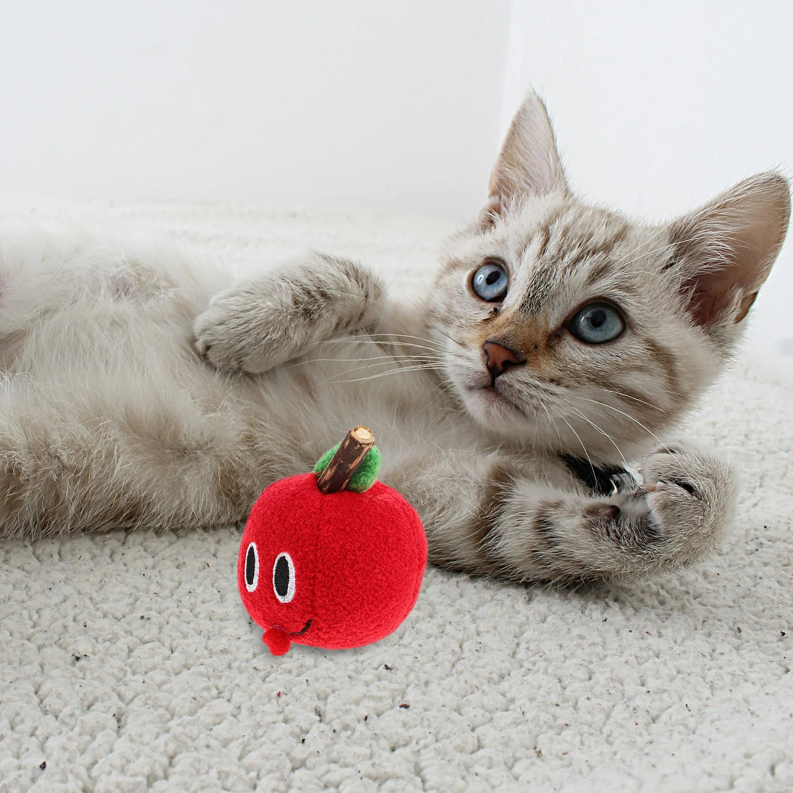 

Fruit Shaped Cat Nip Teething Stick Chewing Biting Accessories for Indoor Outdoor Kitten Cat Sisal Chew