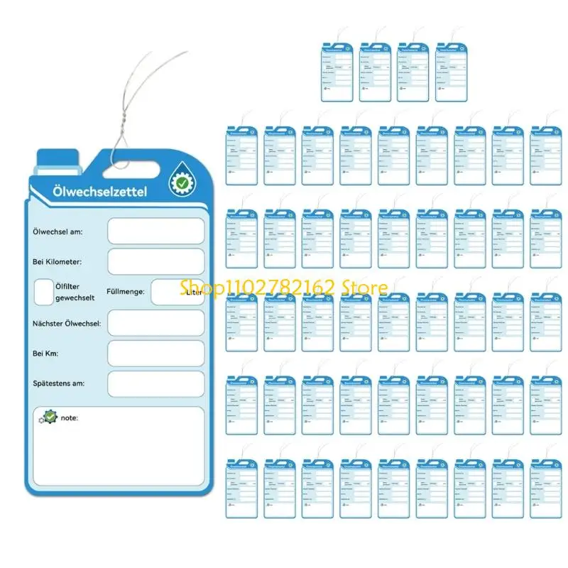 

547B Oil Change Stickers And Wires For Automotive Use Hanging Oil Change Reminder
