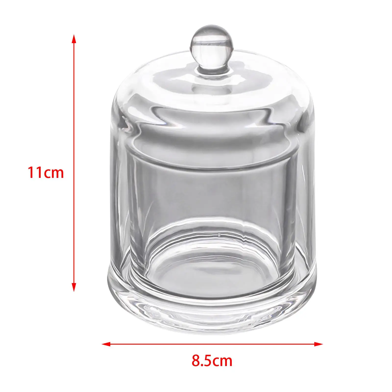 Glass Candle Holder with Dome Clear Modern Candlestick Cup for Bedroom Wedding Table Centerpiece Bathroom Decoration