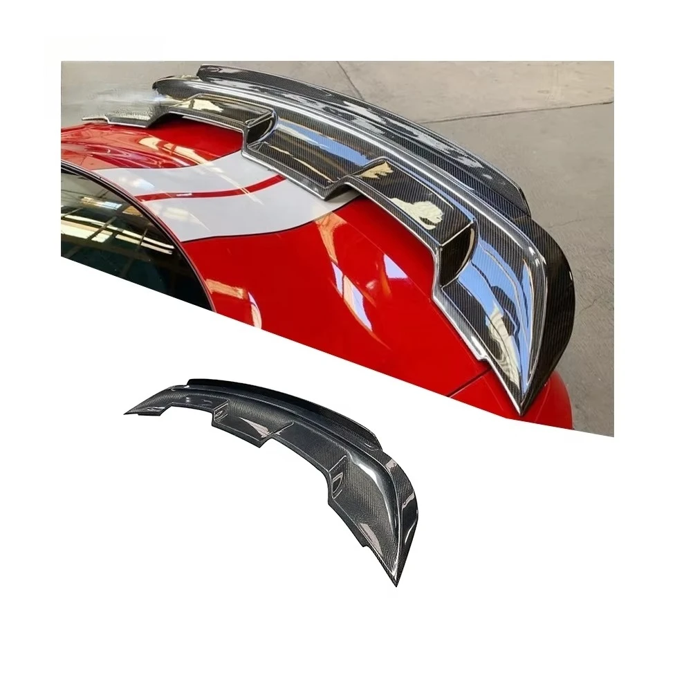 

Spoiler Car Carbon Fiber Rear Spoiler Trunk Tail Wing for Mustang Gt500 Style Spoiler 2015-2020 Racing Wings Double Deck