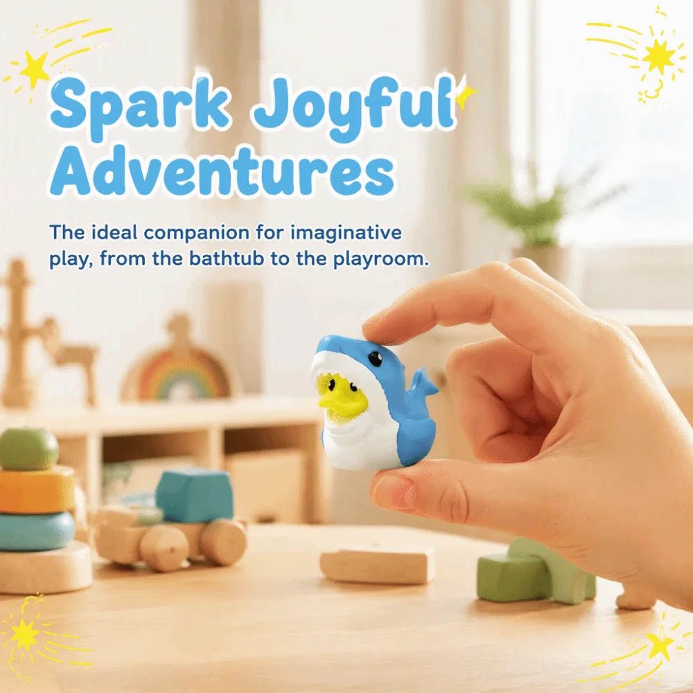 Play Floating Floating Duck Yellow Duck Design Cute Shaped Shark Bath Rubber Duck Shark Design Bath Infant