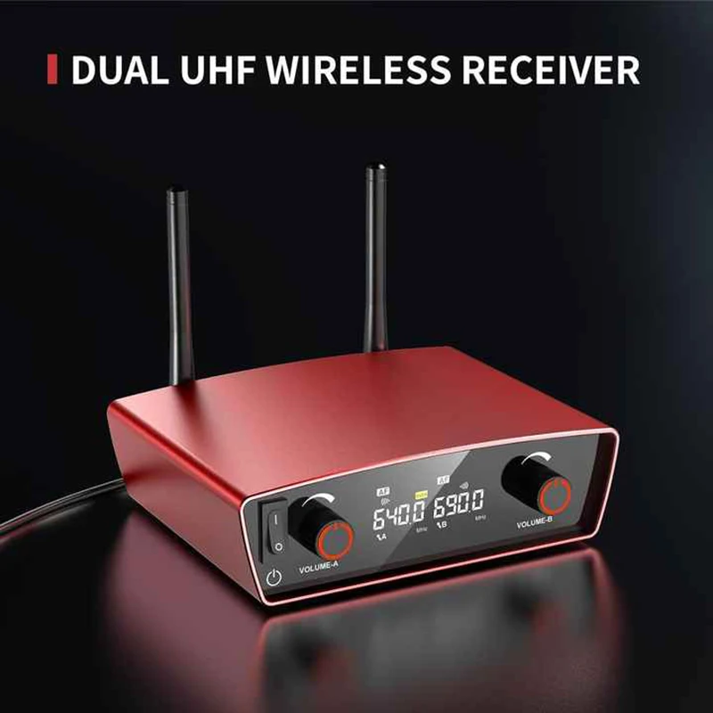 Professional Microphone Wireless UHF Wireless Microphone System Handheld Dynamic Microphones for Karaoke Singing