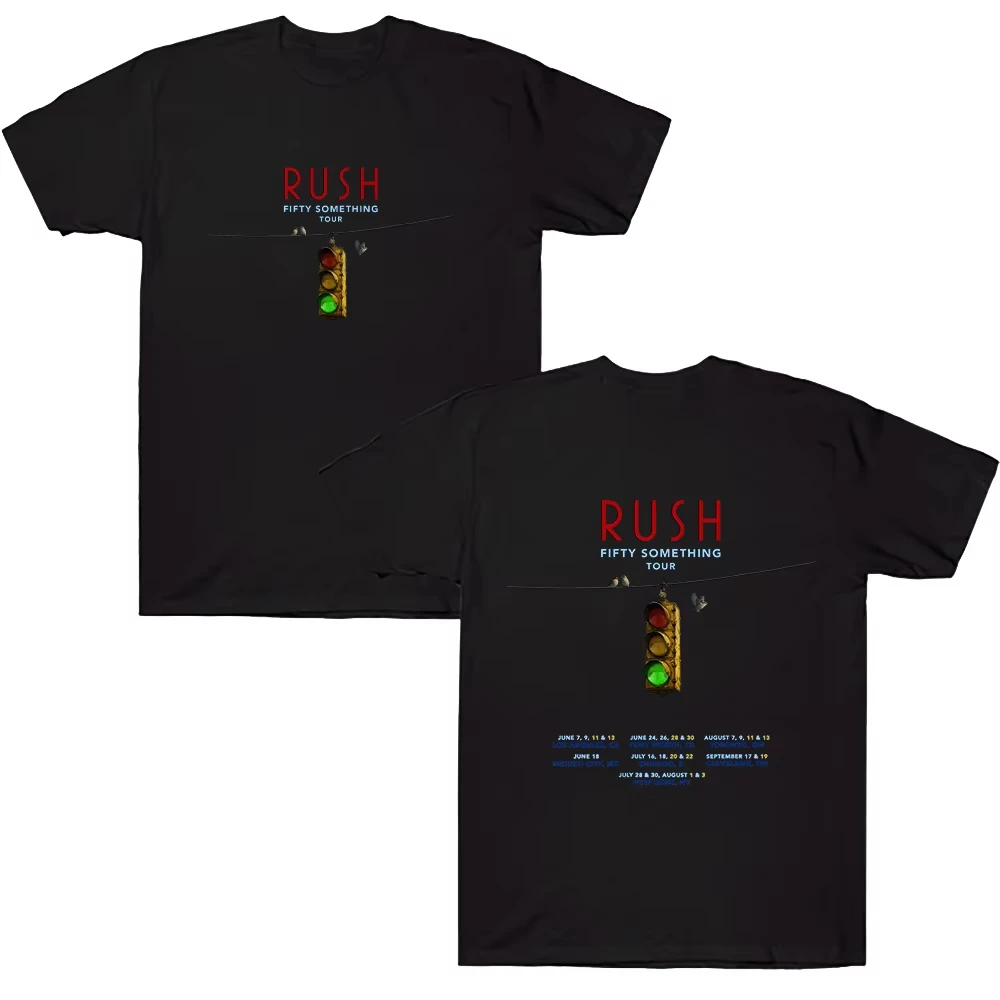 2026 New Rock Rush Band T Shirts FIFTY SOMETHING Tour T-shirts Men Women Fashion Hip Hop Tops High Qualit