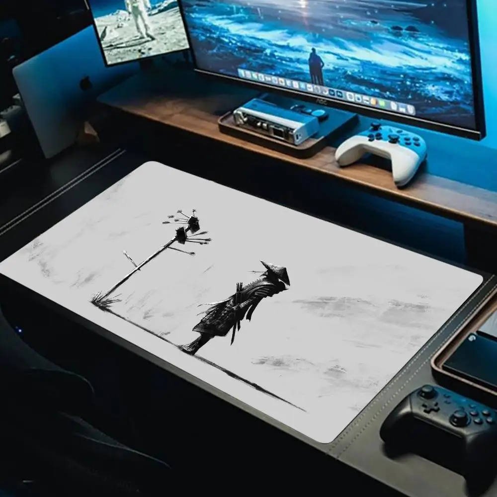 

Japanese Samura Mouse Pad XXL Large Gaming Mousepad Computer Keyboard Rubber Desk Mat Gamer Soft Office Carpet Long Table Mat