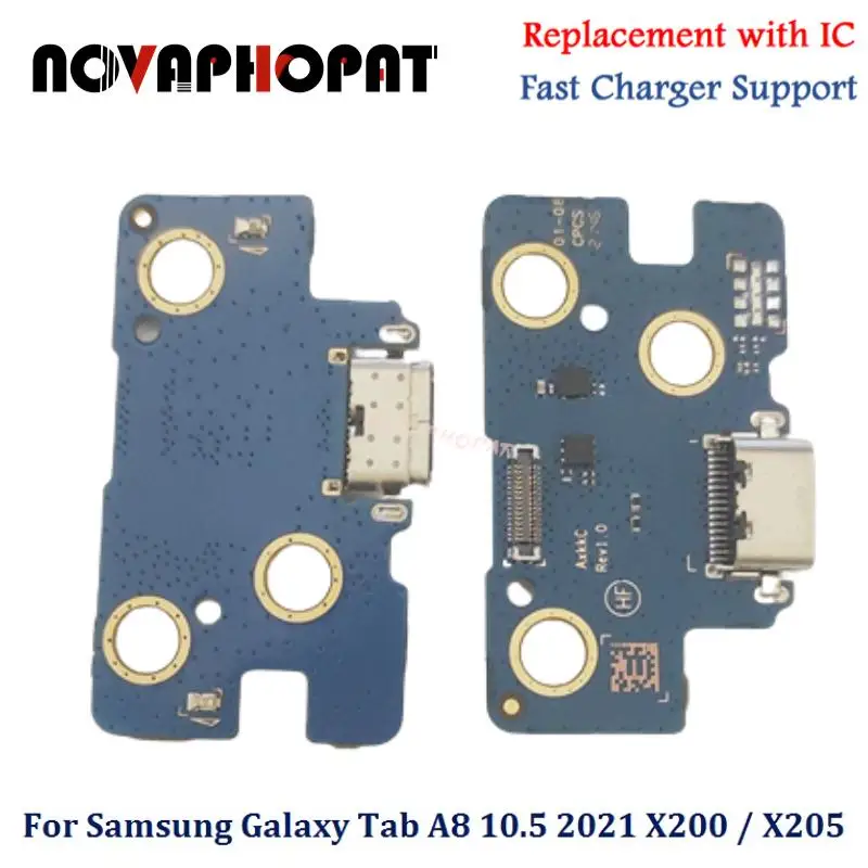 Novaphopat для Samsung Galaxy Tab A8 10,5 2021 X200 / X205 USB док-станция зарядное устройство Порт зарядный штекер гибкий кабель Соединительная плата