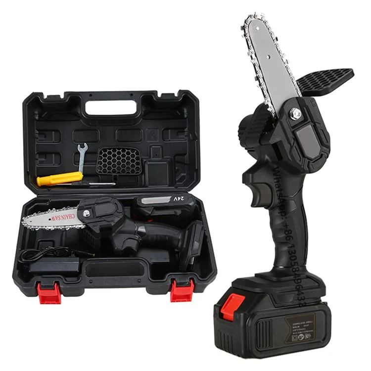 

Wholesale Factory Supply 6 Inch Mini Electric Saw Battery Lithium Chain Saw Portable Cordless Mini Electric Chainsaw