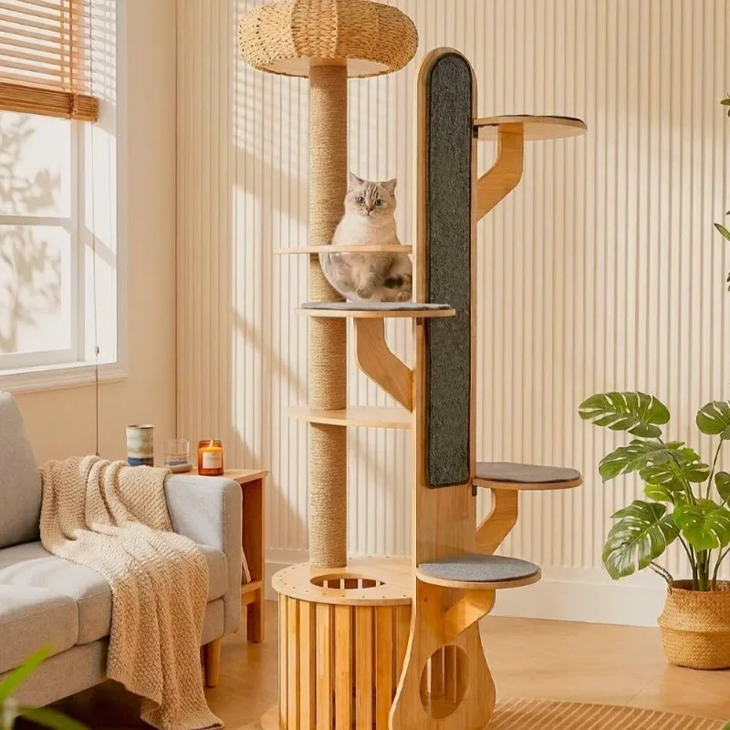 #Scraper Tree Cat Tower Multi-Level Indoor Climbing Wall Pet Furniture Cat Tower Supplies Toys Cat Scratchers Things For Cats