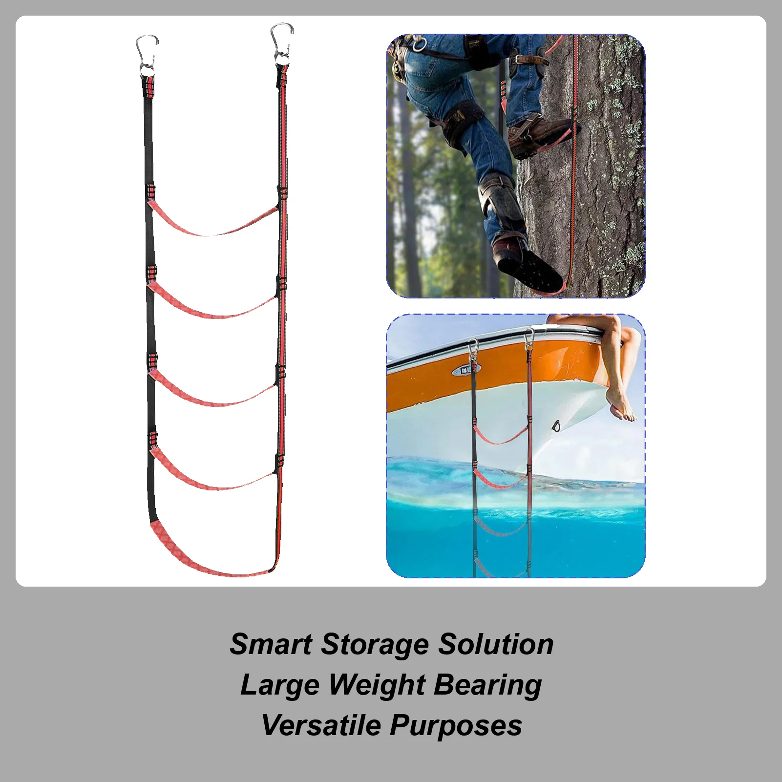 

new Boat Rope Ladder 5 Step Reinforced Nylon Boarding Ladder For Kayak/Yacht/Inflatable Boats & Marine Accessories