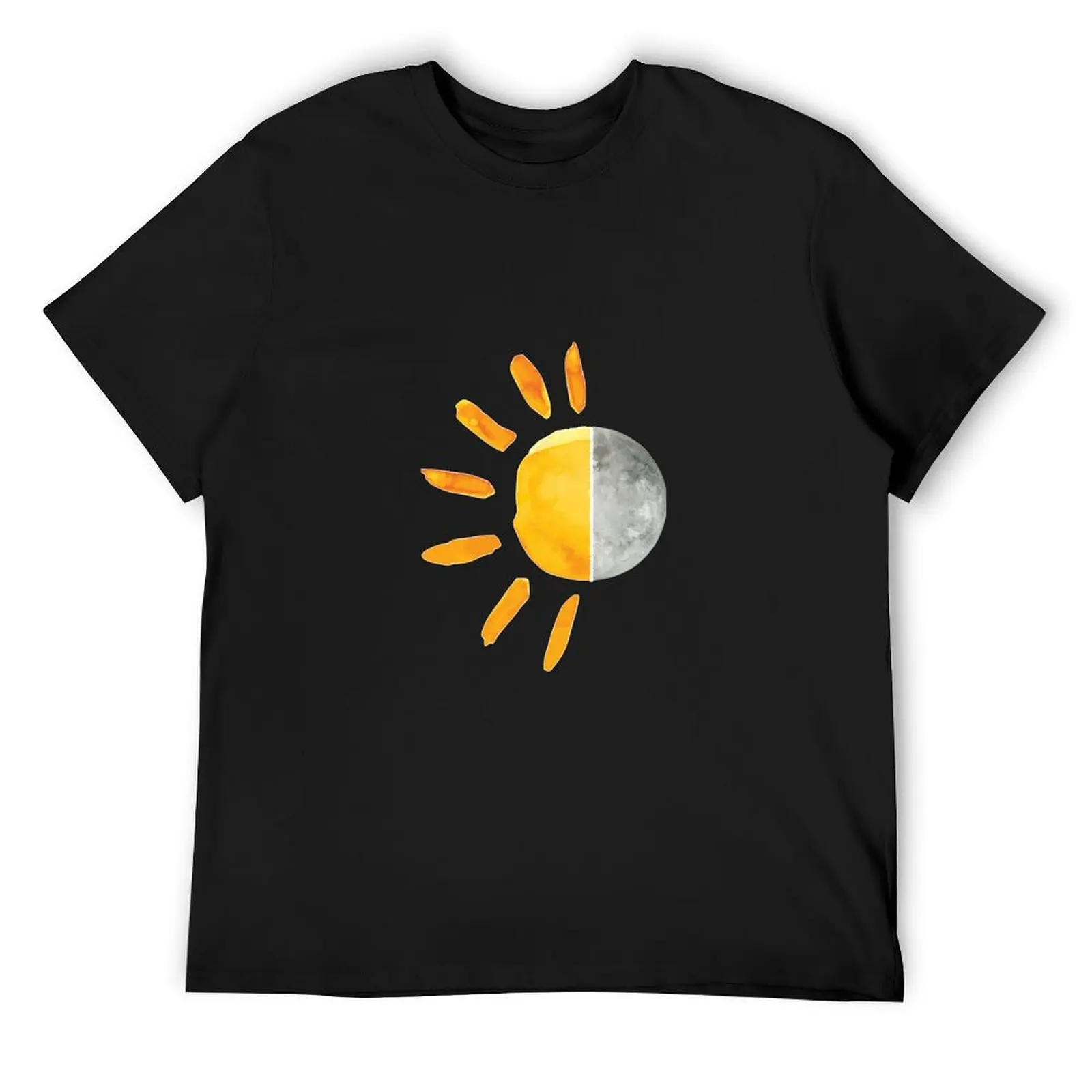 

Watercolor Sun versus the Moon T-Shirt boys animal print cute clothes clothing for men