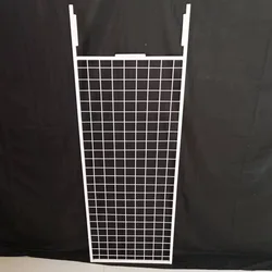 Large Metal grid iron mesh supermarket shelf display rack side decoration hanging rack net Organizer with advertising space
