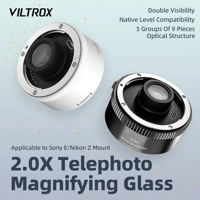 VILTROX TC-2.0X Auto Focus Teleconverter Lens Extender for Sony E-Mount 135mm F1.8 LAB SEL400F28GM NIKKOR Z 70-200mm f/2.8 VR S