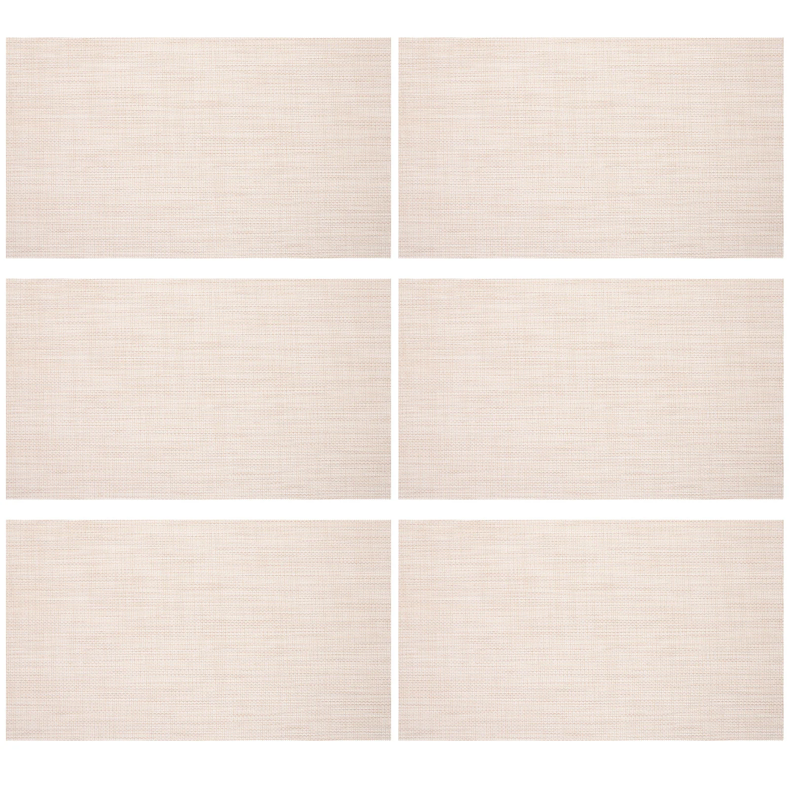 

6Pcs PVC Placemats Anti-Slip Heat-Resistant Table Mats Rectangular Design for Dining Home Hotel Travel PVC Place Mat