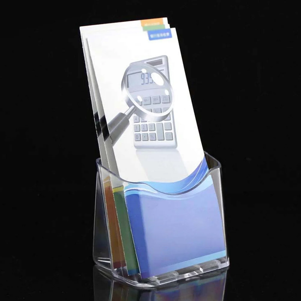

2Pcs Acrylic Display Holder Clear A4 Tri-Fold Paper Stand for Catalog Brochure Display in Store Office Home Transparent Base