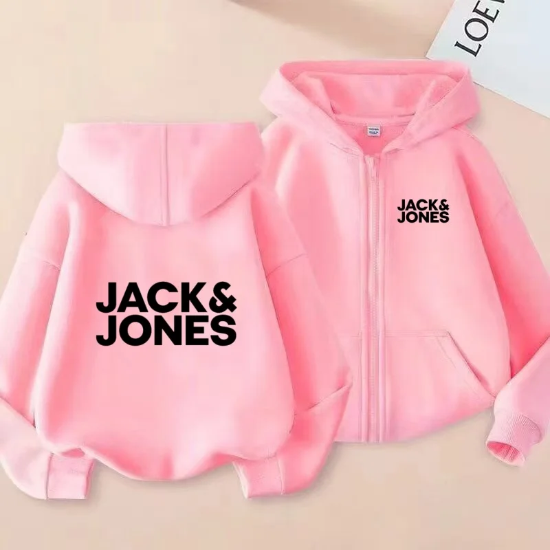 Purple Autumn and Winter Warm Suit Suitable for Boys Girls Aged 3 to 13, Featuring a Cute Printed Sports Hoodie and Casual Pants