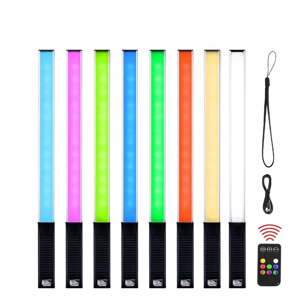 Top Q508A RGB Led Video Light Wand Tube Photography Lamp Remote Control 8 Color 3000K-5750K Photo Lighting for photo video