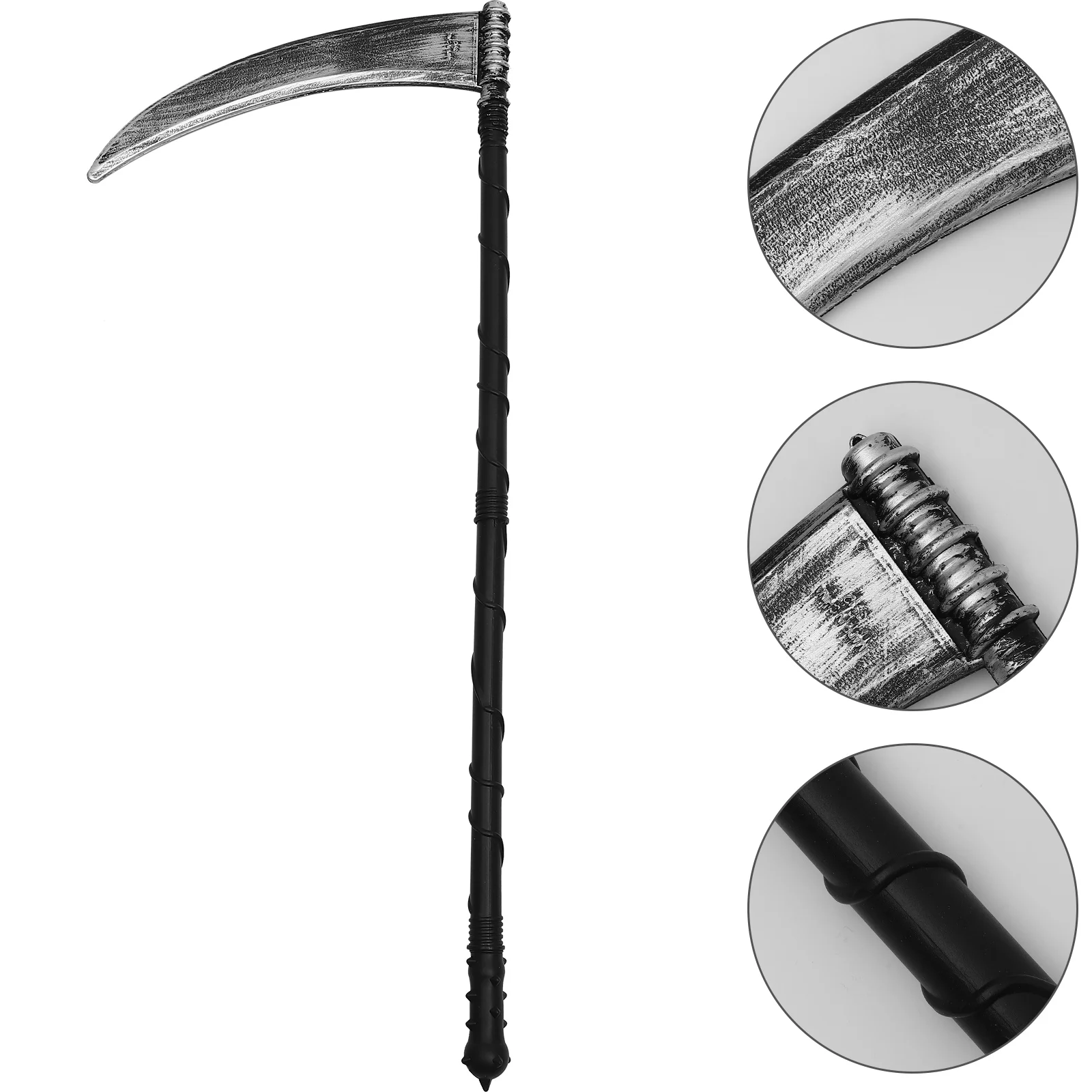 

Death Scythe Simulated Prop for Halloween Costume Hay Party Cosplay Plastic Children Staff Kids