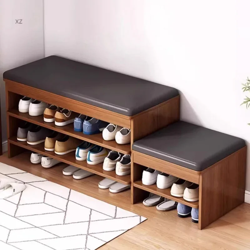 Household Seat Bench Shoe Cabinet Entry Organizer Space Saving Storage Shoe Cabinet In Door Organizador De Zapatos Furniture