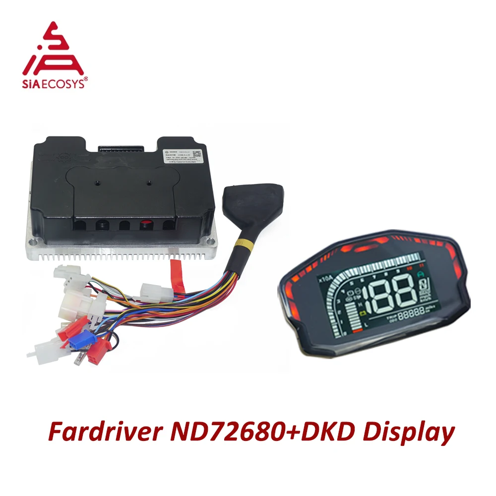 Fardriver ND72680 Programmable Controller 680A Peak for High Power E-Motorcycle with DKD LCD Display CAN-BUS Communication