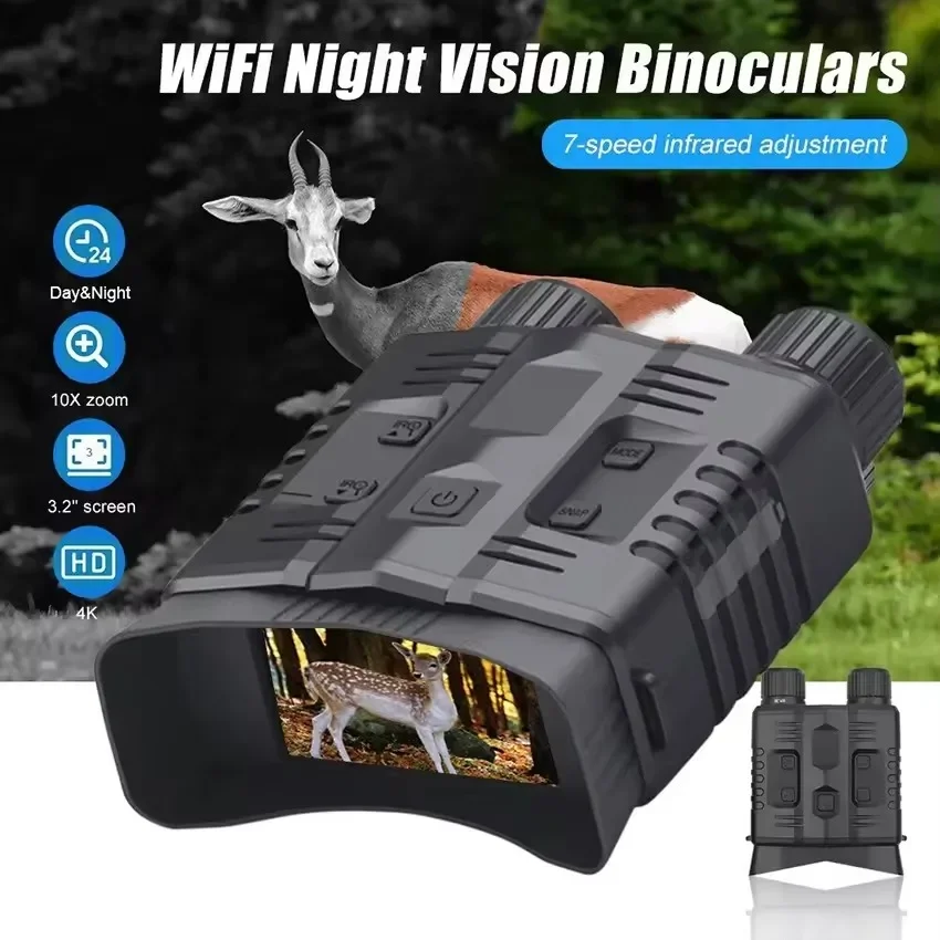 

2026 Night Vision Goggles Binoculars Infrared Thermal Binoculars W/ LCD Screen Digital Hunting Infrared Scope Outdoor