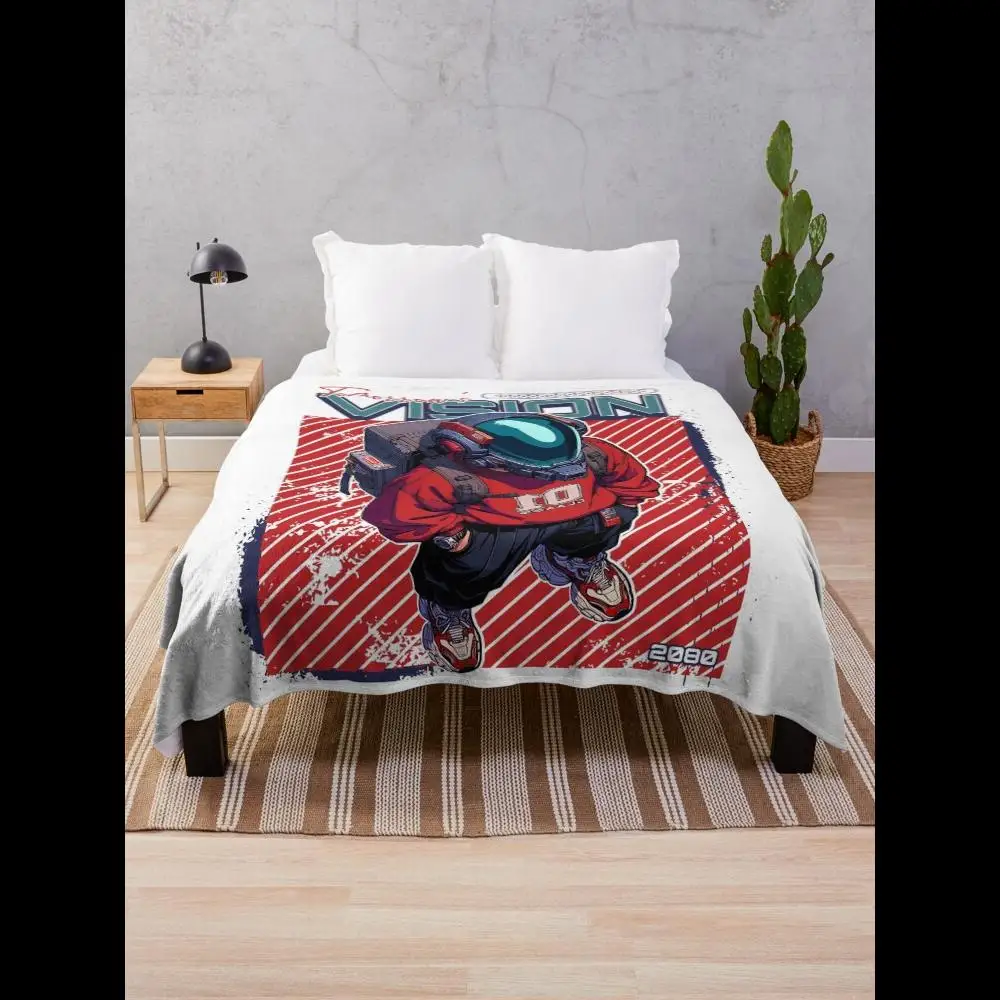 

Футуристическая маска в стиле аниме для мальчиков, одеяло Tomorrows Vision для уютного стиля